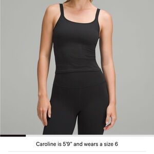 Lululemon Ebb to street scoop neck Black Tank Top